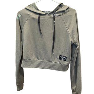 crop hoodie – olive/army green xs, the material is thin